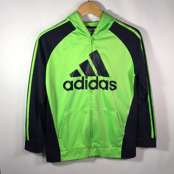 adidas Other - Adidas Bright Green and Navy Hoodie